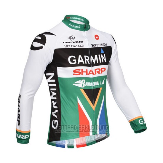 2013 Fahrradbekleidung Garmin Sharp Champion Afrika Trikot Langarm und Tragerhose